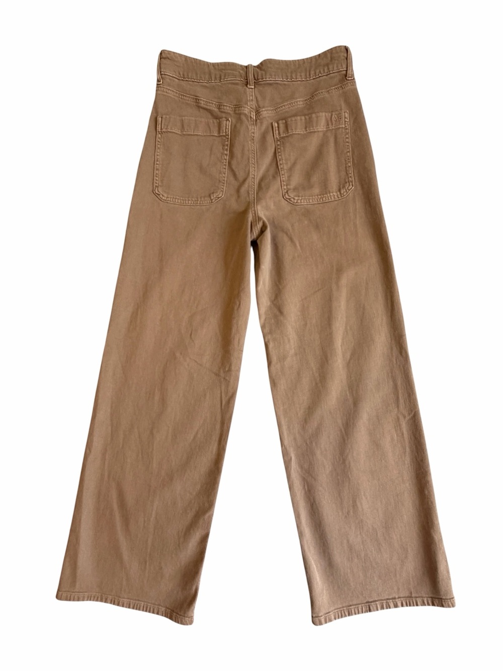 American Eagle Super High-Rise Baggy Wide Leg Pants Tan Size 6 #2310 - Picture 4 of 8